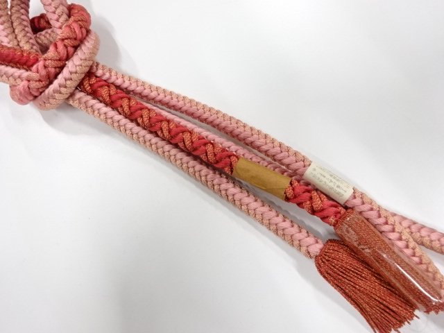 未使用品　正絹　撚り房　手組帯締め